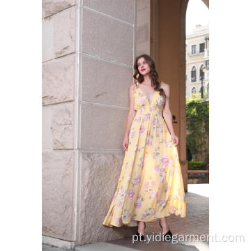 Vestido Maxi Floral de Senhora